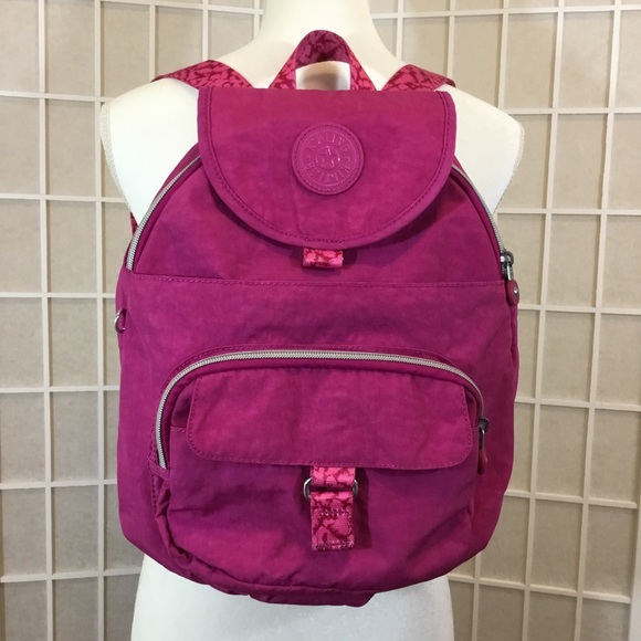kipling very berry backpack